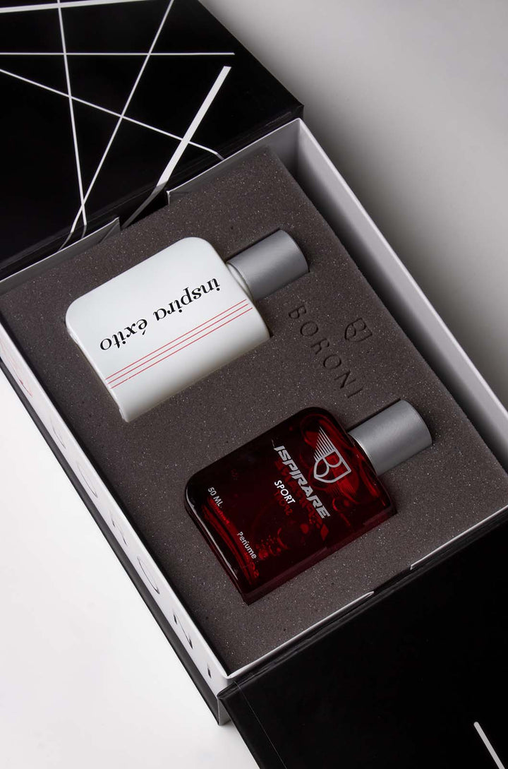 KIT DE PERFUME INSPIRARE SPORT Y SUCCESSO + CLUTCH DE REGALO