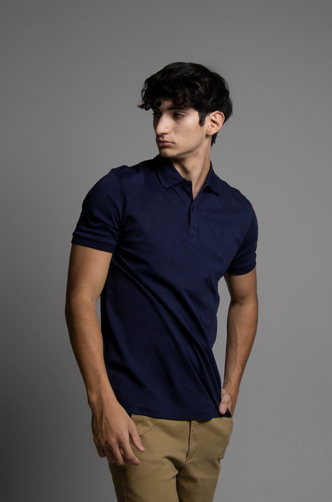 Playera Tipo Polo Combinar Playera Azul Rey Hombre Shirt Playera