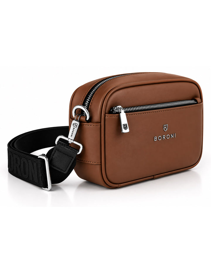 BANDOLERA CROSSBODY | CAFÉ CON CORREA AJUSTABLE