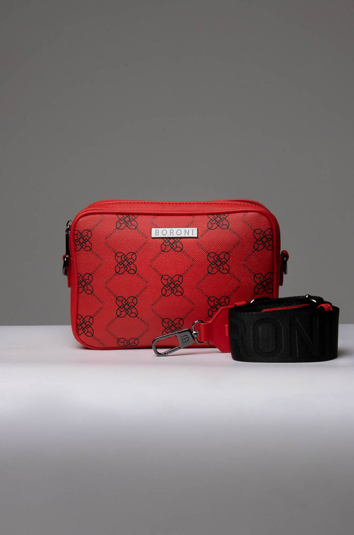 BANDOLERA CROSSBODY ROJO TEXTURA | CORREA AJUSTABLE