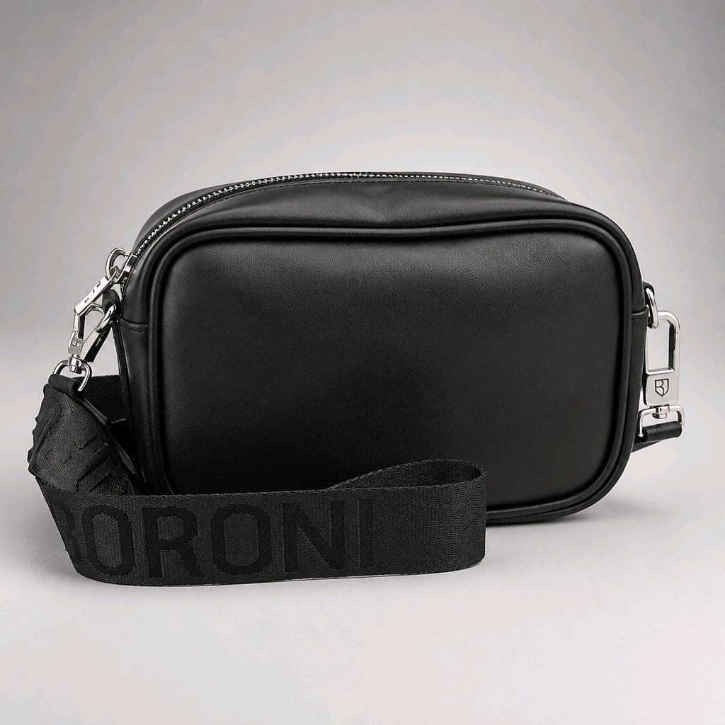 BANDOLERA CROSSBODY CIERRE DIAGONAL | NEGRO/FERRERO