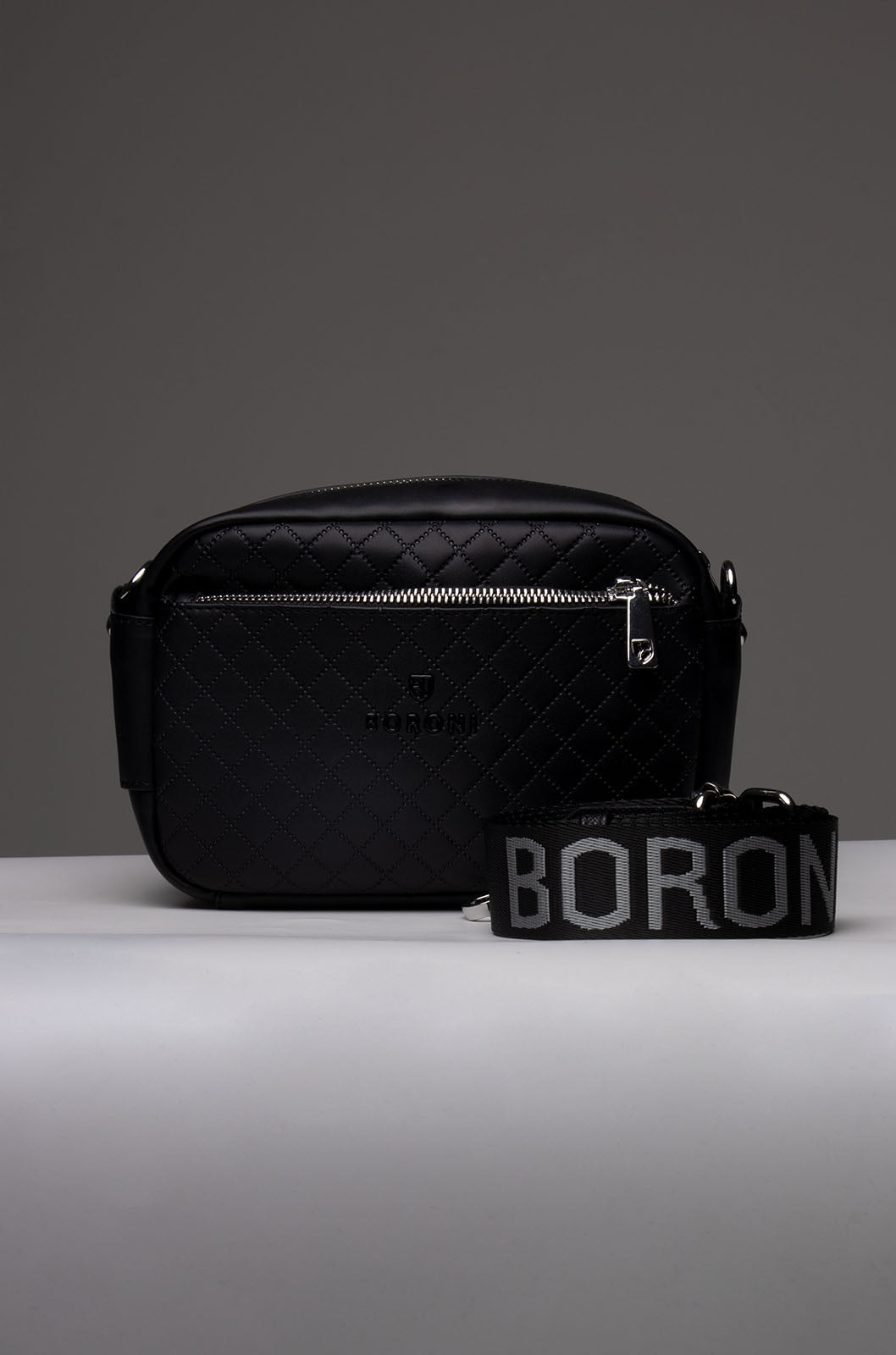 BANDOLERA CROSSBODY NEGRO CON CORREA AJUSTABLE