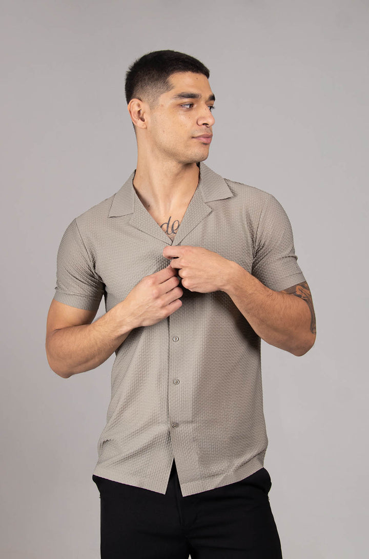 CAMISA MANGA CORTA ATHENS | KHAKI
