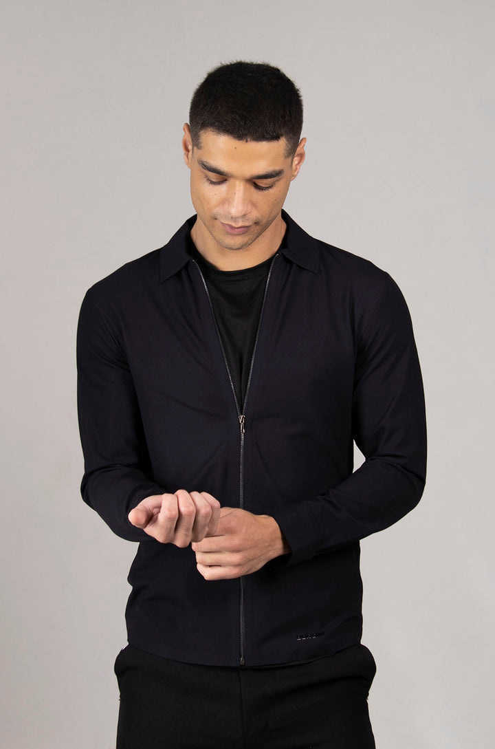 CAMISA MANGA LARGA COLECCIÓN LUXURY | NEGRO