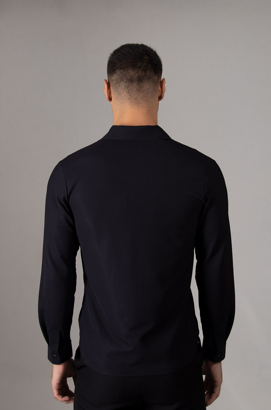 CAMISA MANGA LARGA COLECCIÓN LUXURY | NEGRO