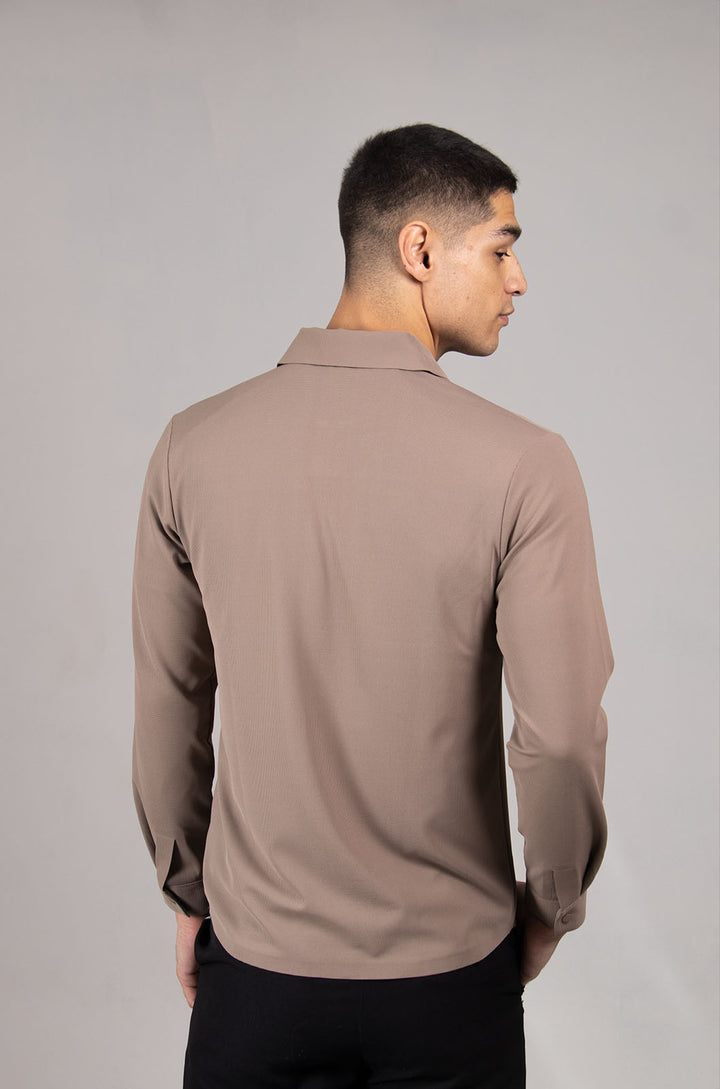 CAMISA MANGA LARGA COLECCIÓN LUXURY | KHAKI