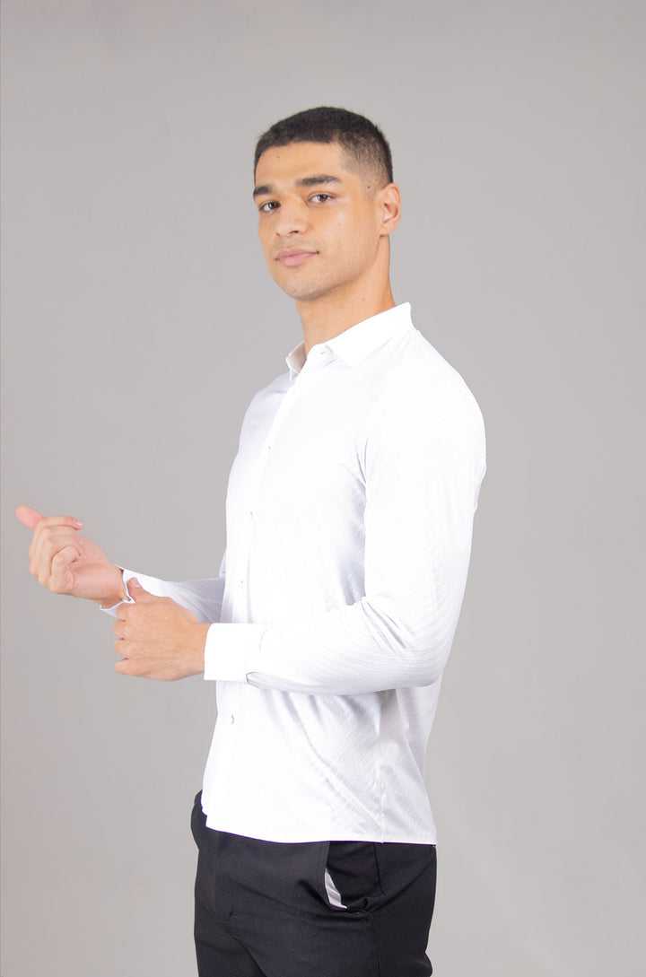 CAMISA MANGA LARGA COLECCIÓN LUXURY | BLANCO