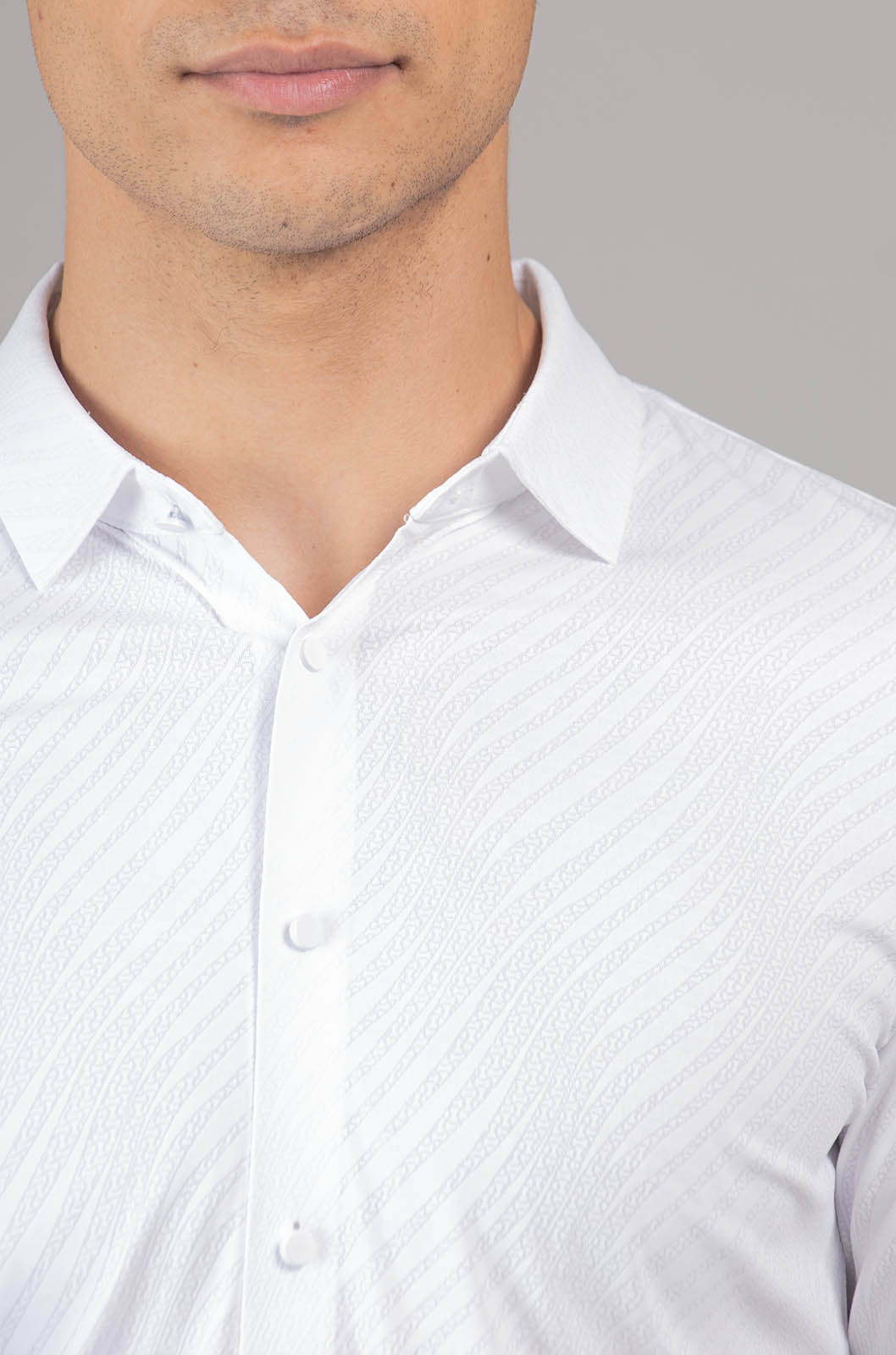 CAMISA MANGA LARGA COLECCIÓN LUXURY | BLANCO