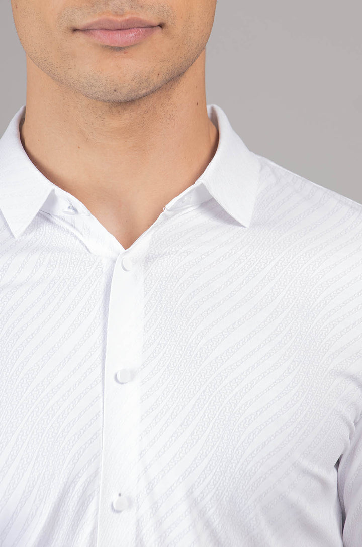 CAMISA MANGA LARGA COLECCIÓN LUXURY | BLANCO