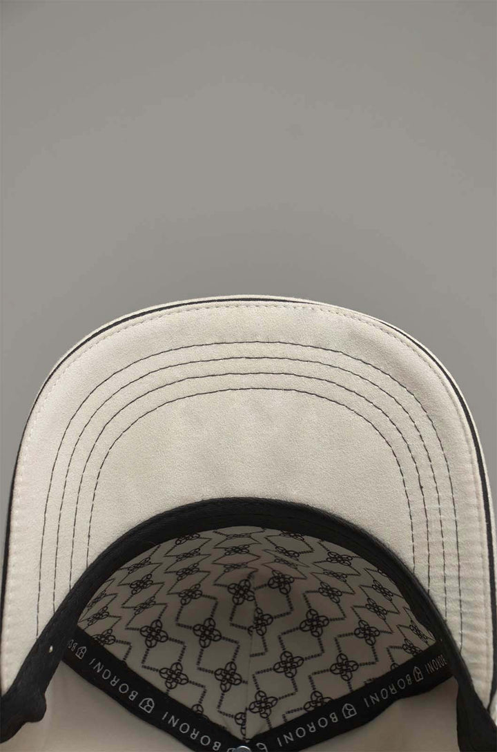 GORRA CURVA BORDADO BORONI  | HUESO
