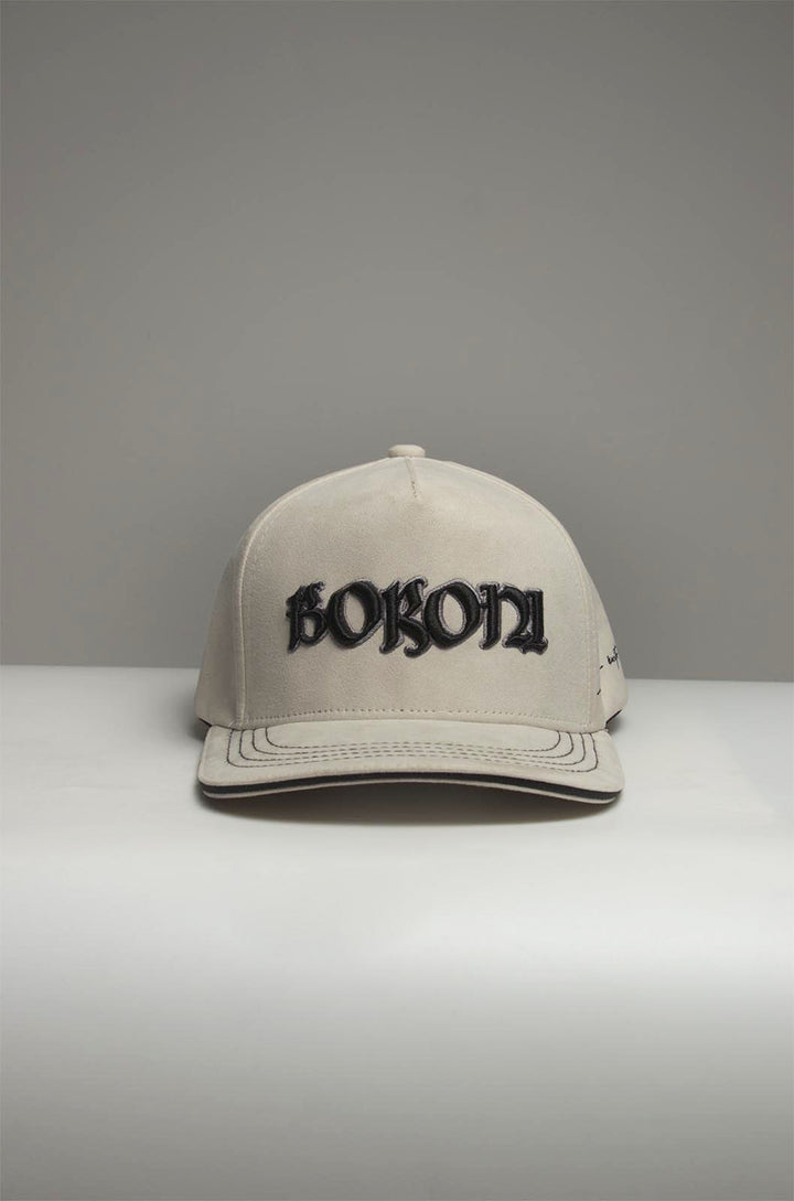 GORRA CURVA BORDADO BORONI  | HUESO