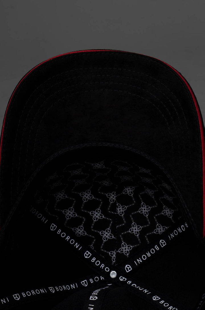 GORRA LOGO BORONI | NEGRO / ROJO