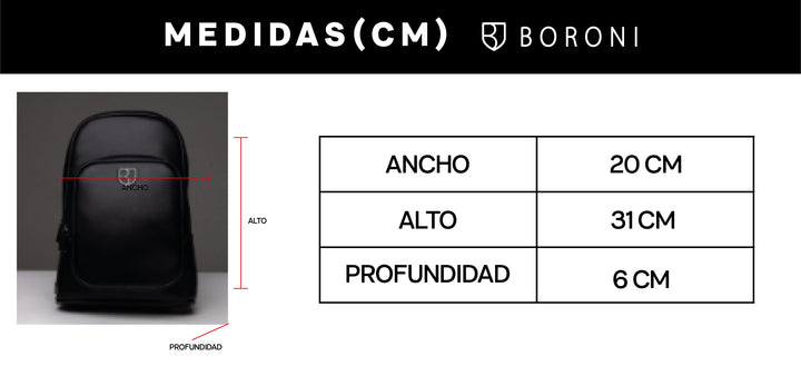PECHERA ONE STRAP ARIOSTO | NEGRO CON CORREA AJUSTABLE