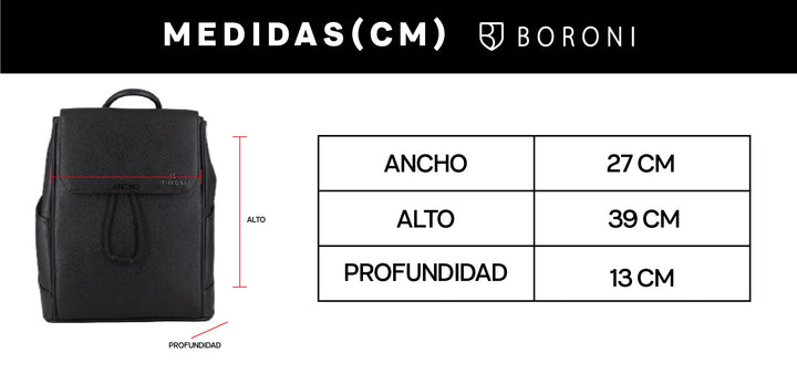 BACKPACK DA VINCI | BÀSICA NEGRO CLARO CORREAS AJUSTABLES
