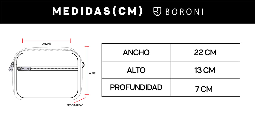 BANDOLERA UNISEX / DURAZNO ROJA