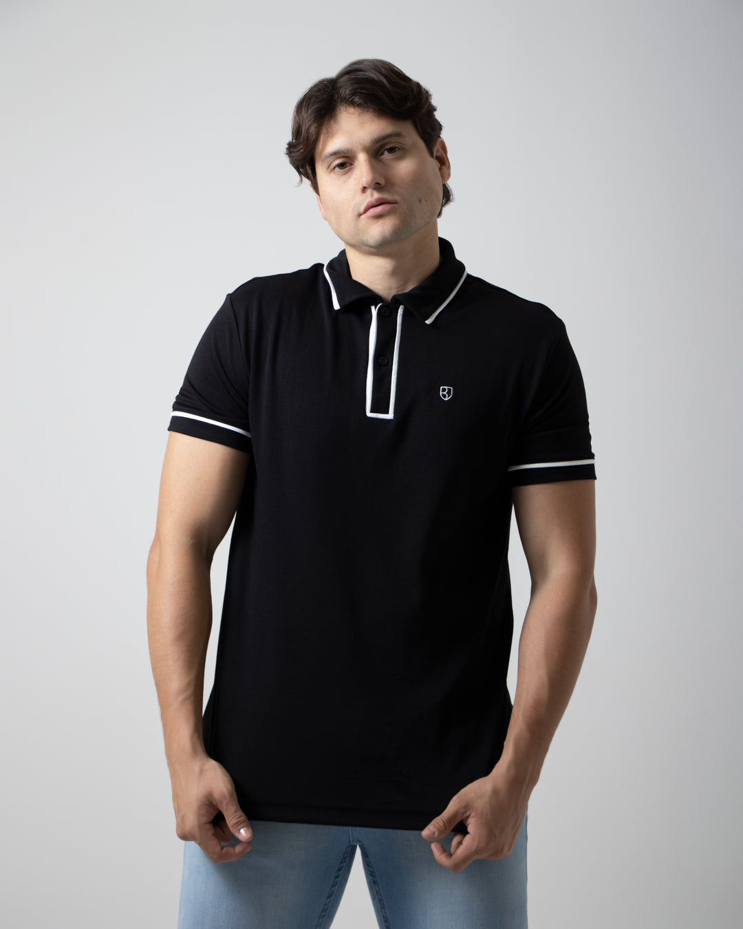 POLO TURÍN | NEGRO/BLANCO