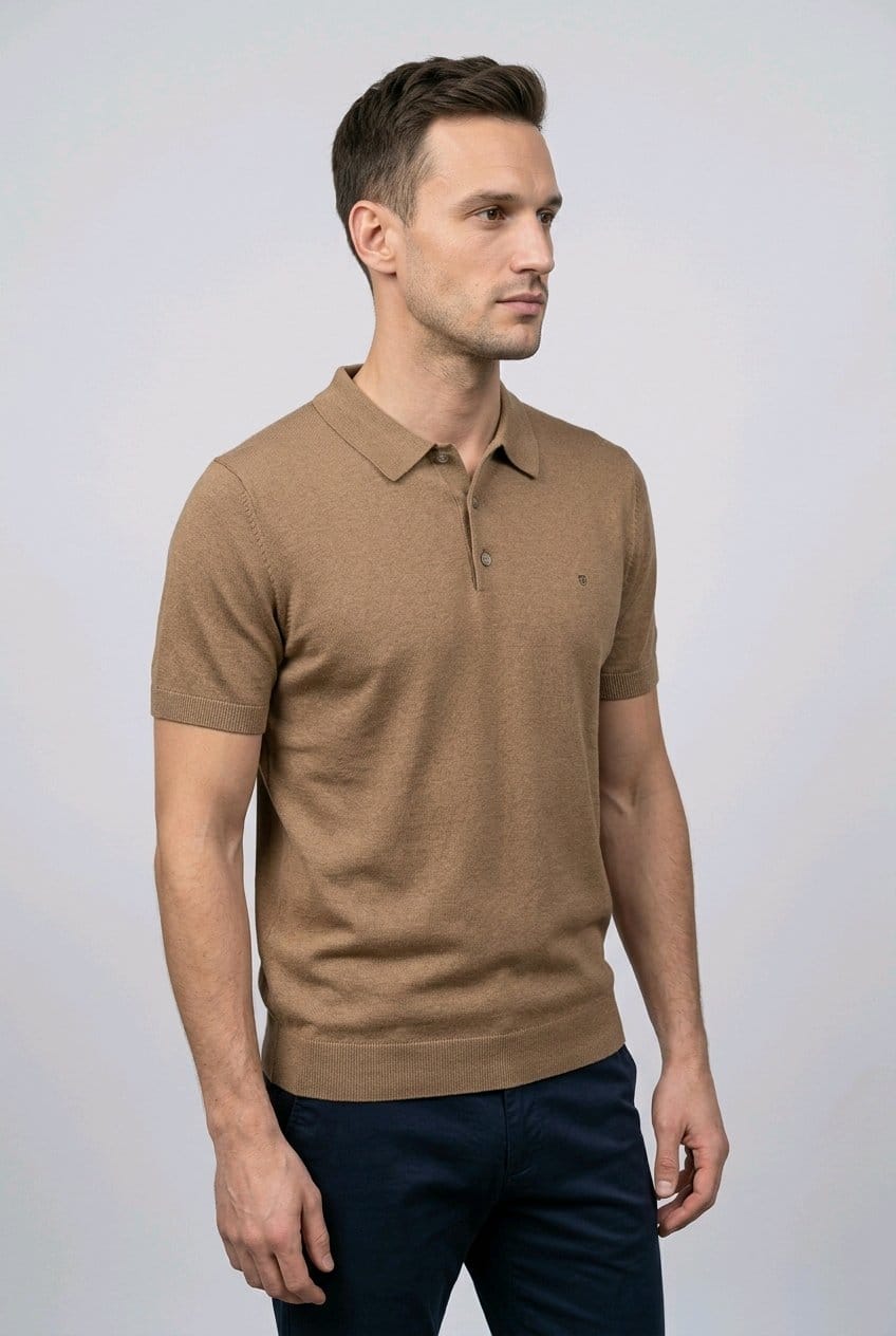 PLAYERA PLO DE PUNTO | KHAKI