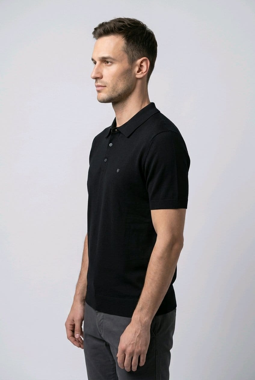 PLAYERA PLO DE PUNTO | NEGRO