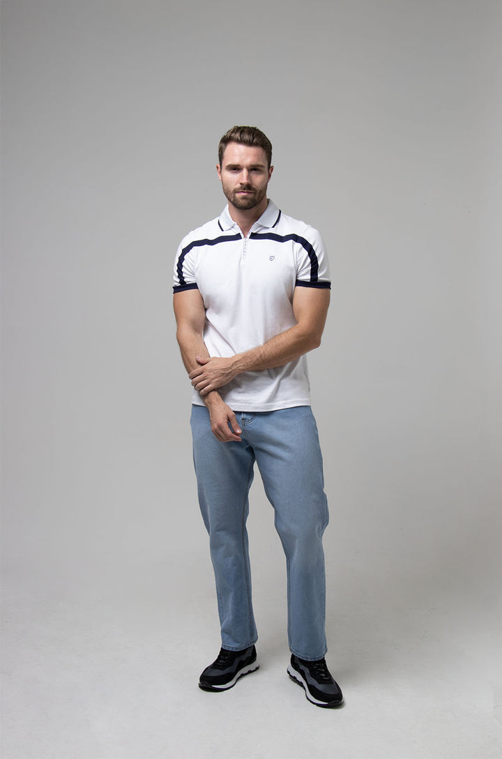 PLAYERA POLO LECCE | BLANCO/MARINO