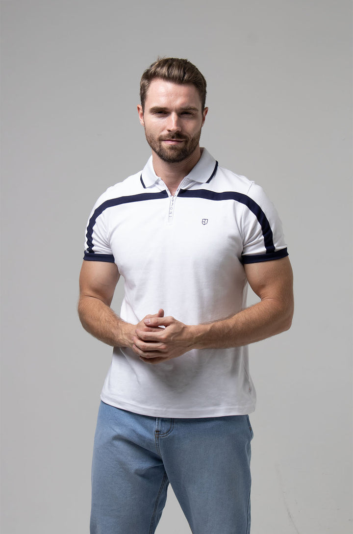 PLAYERA POLO LECCE | BLANCO/MARINO