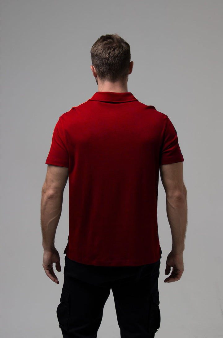 PLAYERA POLO PALERMO OVERSIZE ALGODÓN PIMA | ROJO