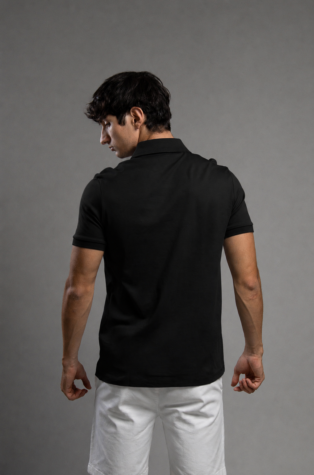 POLO BÁSICA DE ALGODÓN PIMA | NEGRO