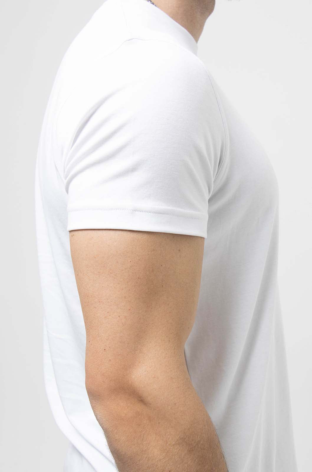 Playera cuello redondo verona de algodón pima blanco – BoroniMX