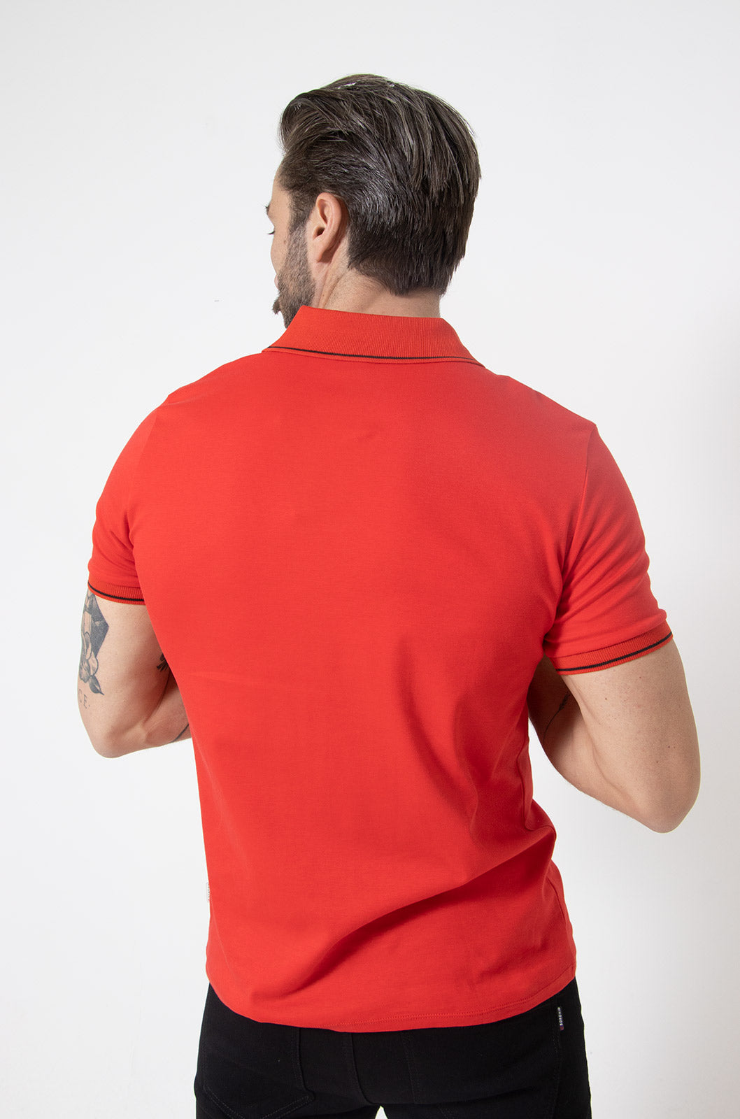 PLAYERA POLO MILÀN ALGODÓN PIMA ROJA